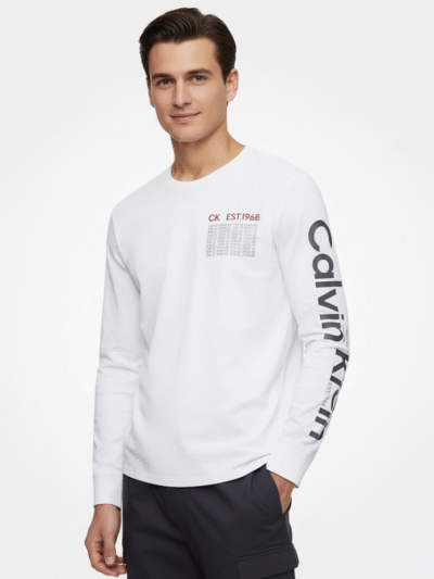 Calvin Klein Men's Multi 205 CK Logo Long Sleeve Sweatshirt