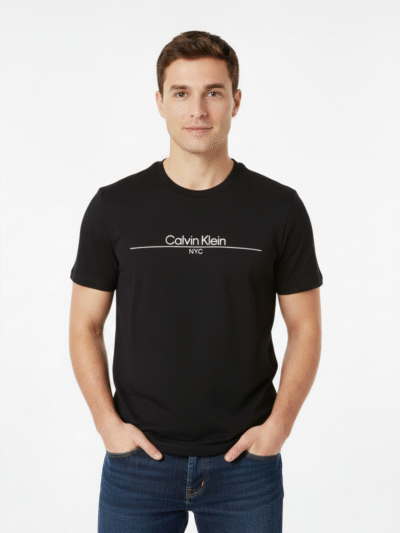 CALVIN KLEIN MEN'S T-SHIRT UNDERLINED LOGO