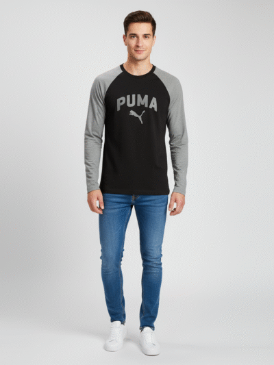 PUMA MEN LONG SLEEVE APPLIQUE LOGO