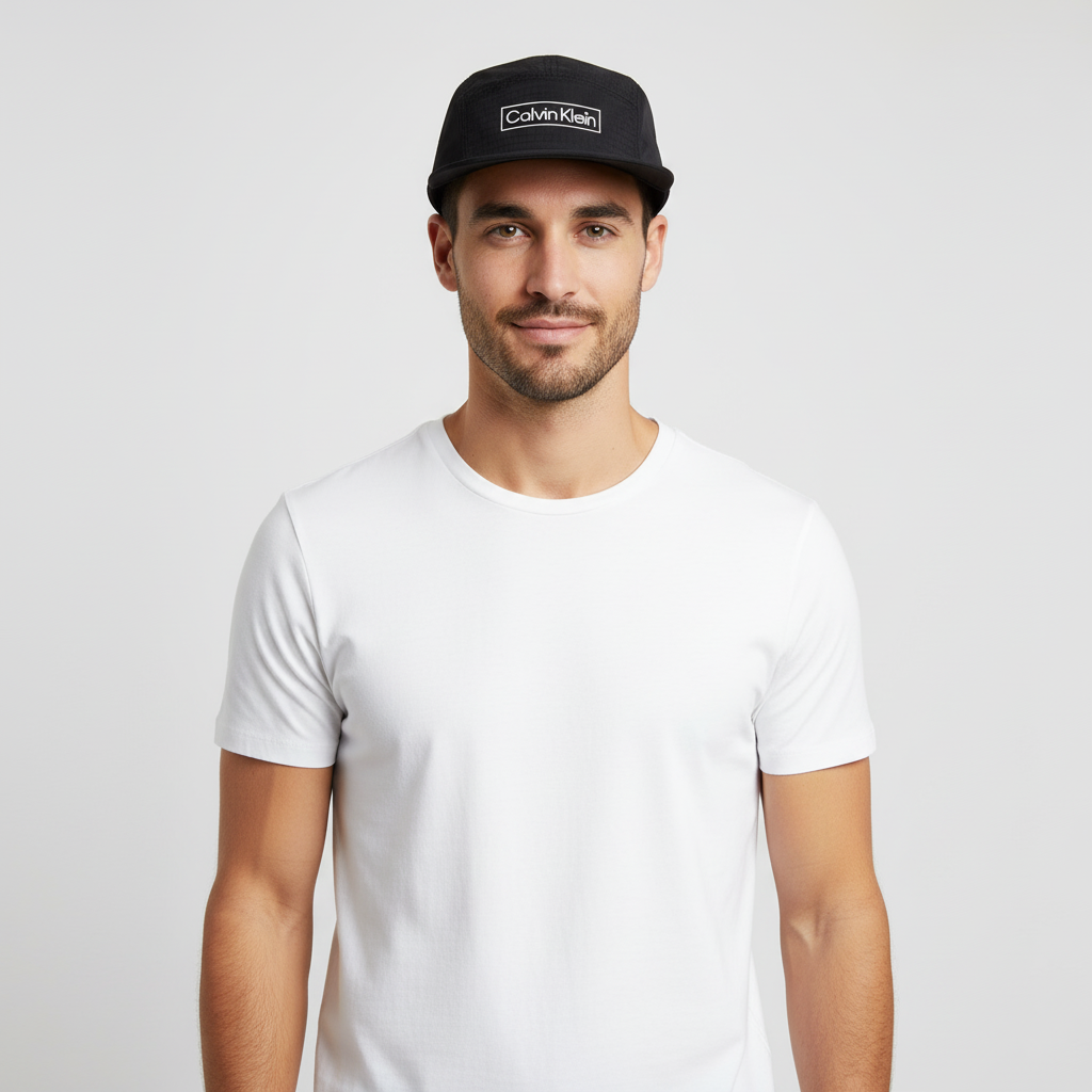 CALVIN KLEIN MEN 5-PANEL BOX LOGO CAP 1 CALVIN KLEIN MEN 5-PANEL BOX LOGO CAP