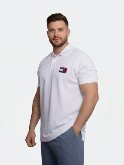 Tommy Hilfiger Men Polo Shirt Big Flag Logo