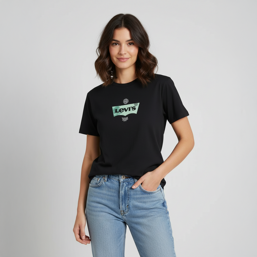 LEVI'S WOMEN T-SHIRT PRINTED LOGO 1 LEVI'S WOMEN T-SHIRT PRINTED LOGO