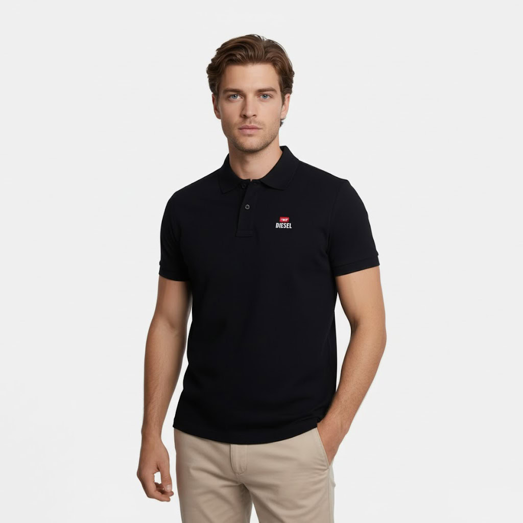 Diesel Men's Printed Small Logo Polo Shirt 1 Diesel Men's Printed Small Logo Polo Shirt