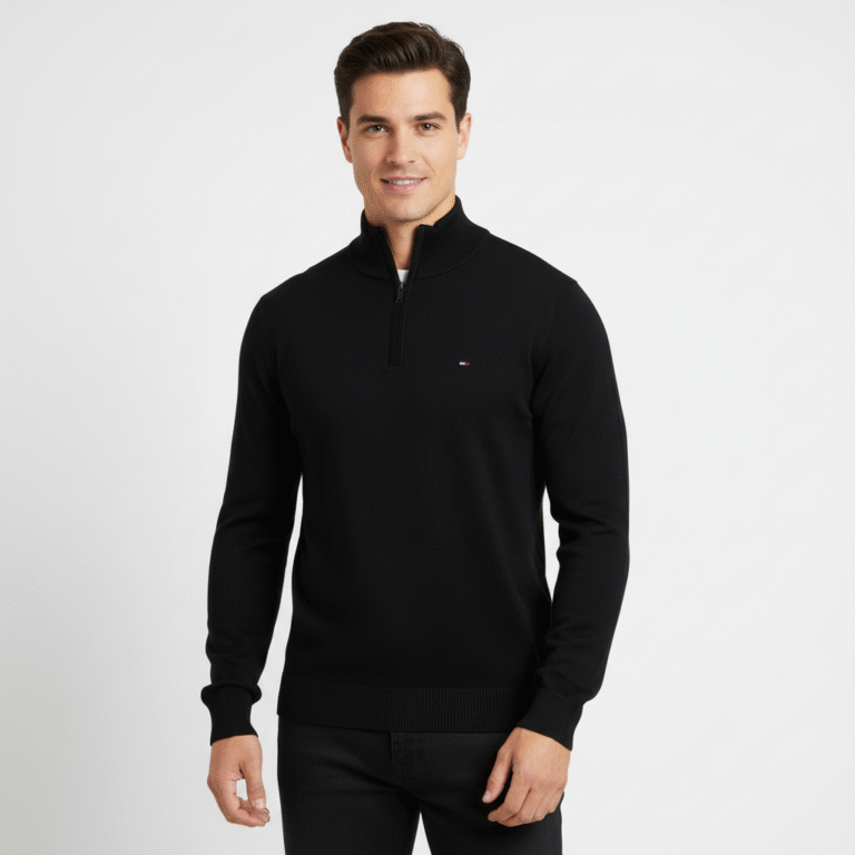 Tommy Hilfiger Men's Quarter Zipped Sweater