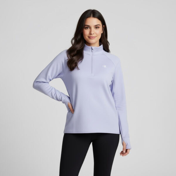 Champion Women Half Zipped Sports Sweatshirt