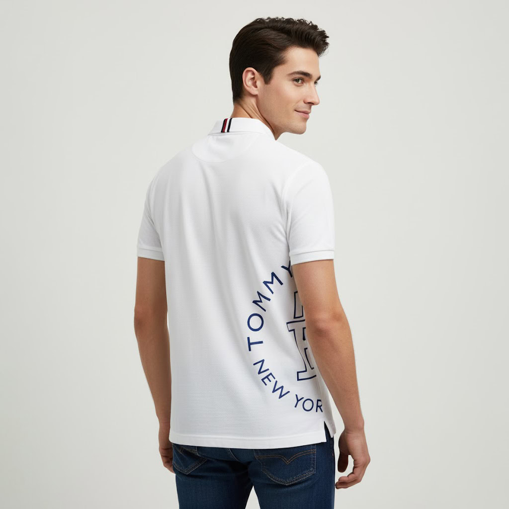 Tommy Hilfiger Mens Polo Shirt Regular Fit Graphic Print 2 Tommy Hilfiger Mens Polo Shirt Regular Fit Graphic Print - Image 2