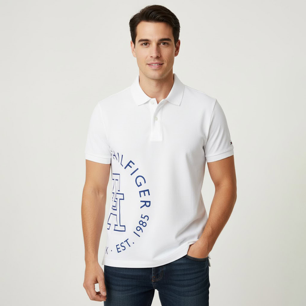 Tommy Hilfiger Mens Polo Shirt Regular Fit Graphic Print 1 Tommy Hilfiger Mens Polo Shirt Regular Fit Graphic Print