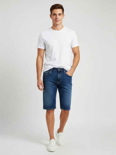 TOMMY HILFIGER MEN STRETCH RELAXED DENIM SHORTS