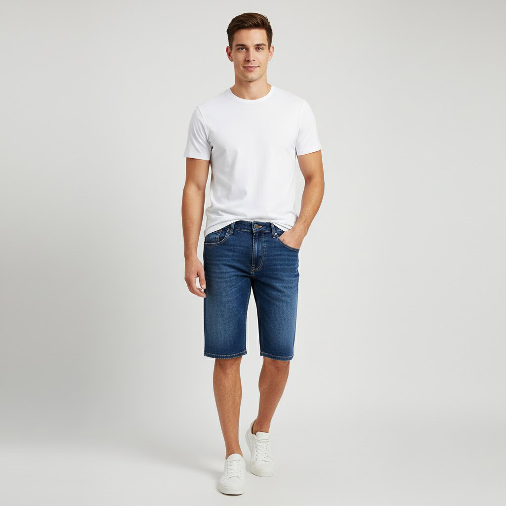 TOMMY HILFIGER MEN STRETCH RELAXED DENIM SHORTS 1 TOMMY HILFIGER MEN STRETCH RELAXED DENIM SHORTS