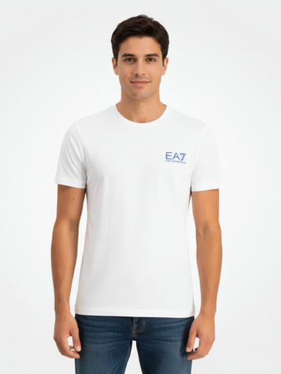 EA7 EMPORIO ARMANI MEN'S T-SHIRT BACK AND FRONT LOGO