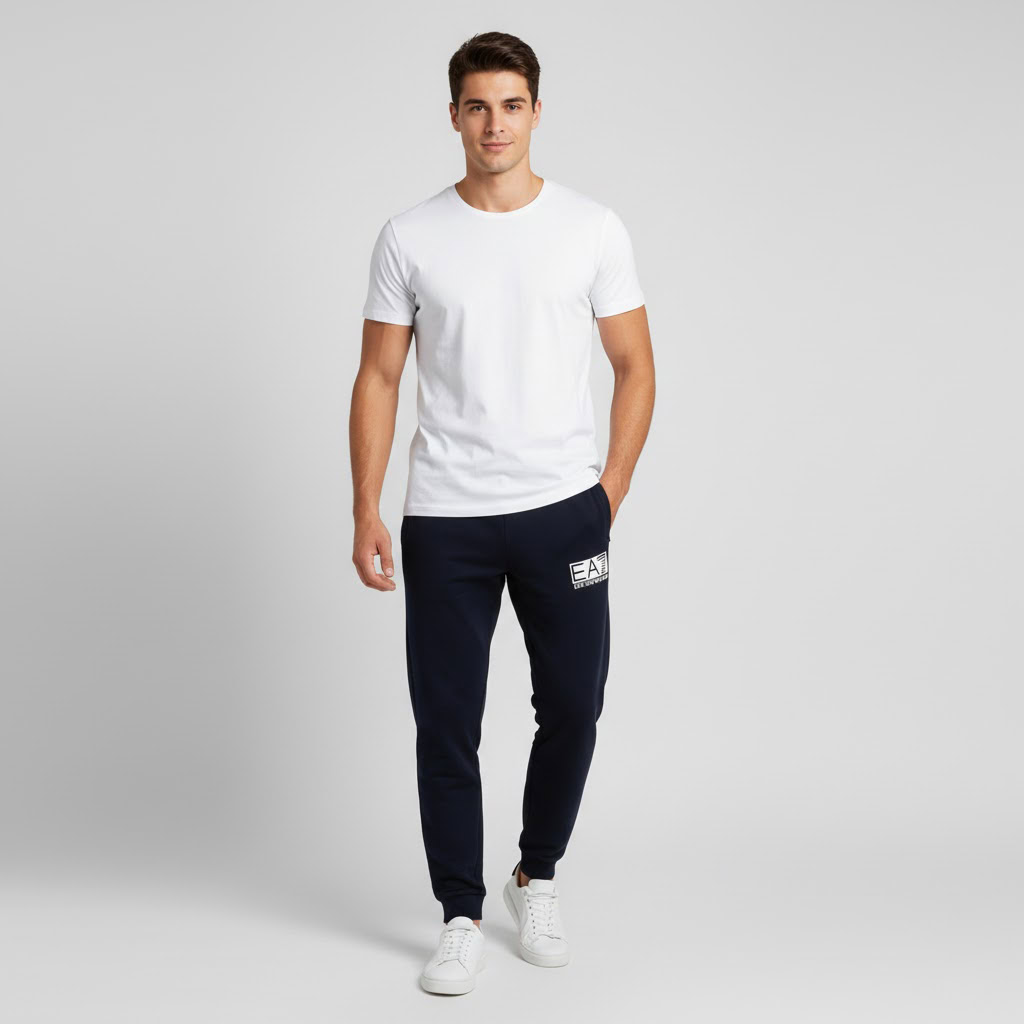 EA7 EMPORIO ARMANI SWEATPANTS TROUSER MONOGRAM LOGO 1 EA7 EMPORIO ARMANI SWEATPANTS TROUSER MONOGRAM LOGO