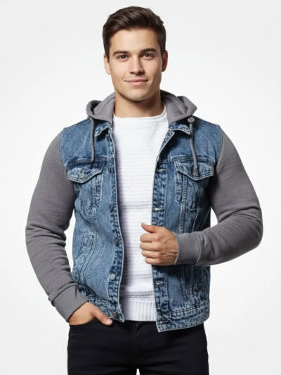 ONLY & SONS DENIM ONSCOIN HOOD TRUCKER JACKET