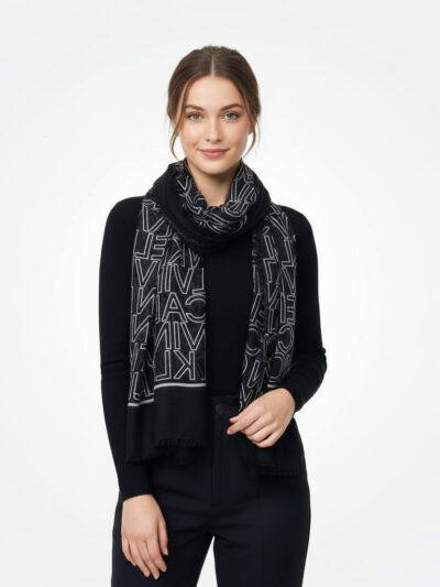 CALVIN KLEIN MONOGRAM LOGO SCARF