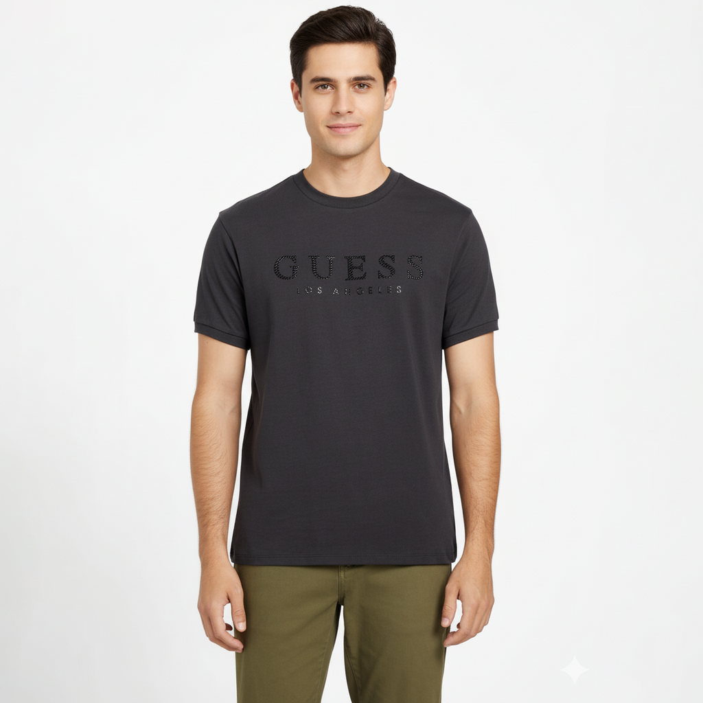 Guess Kirk Logo Crew Mens T-shirt 1 Guess Kirk Logo Crew Mens T-shirt