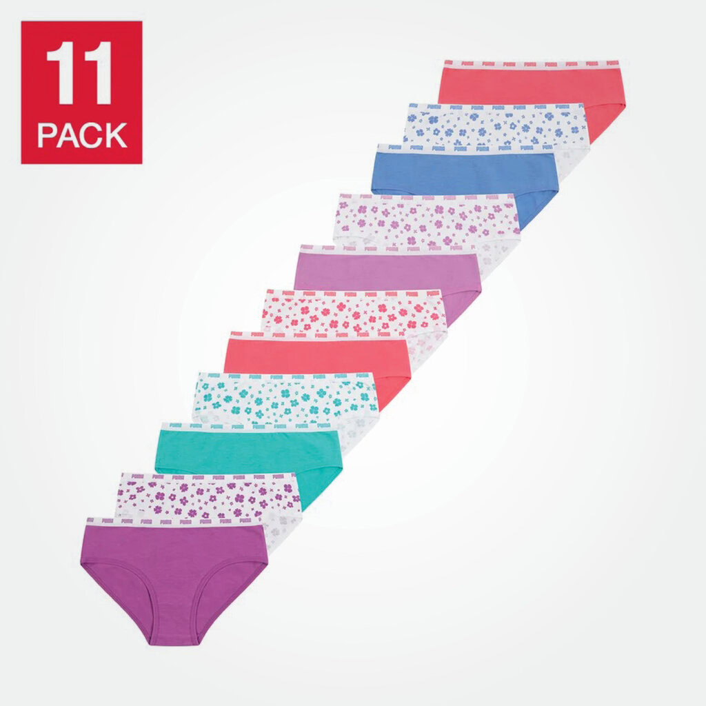 Puma Kids Girls Bikini 11 Packs Floral Design 1 Puma Kids Girls Bikini 11 Packs Floral Design