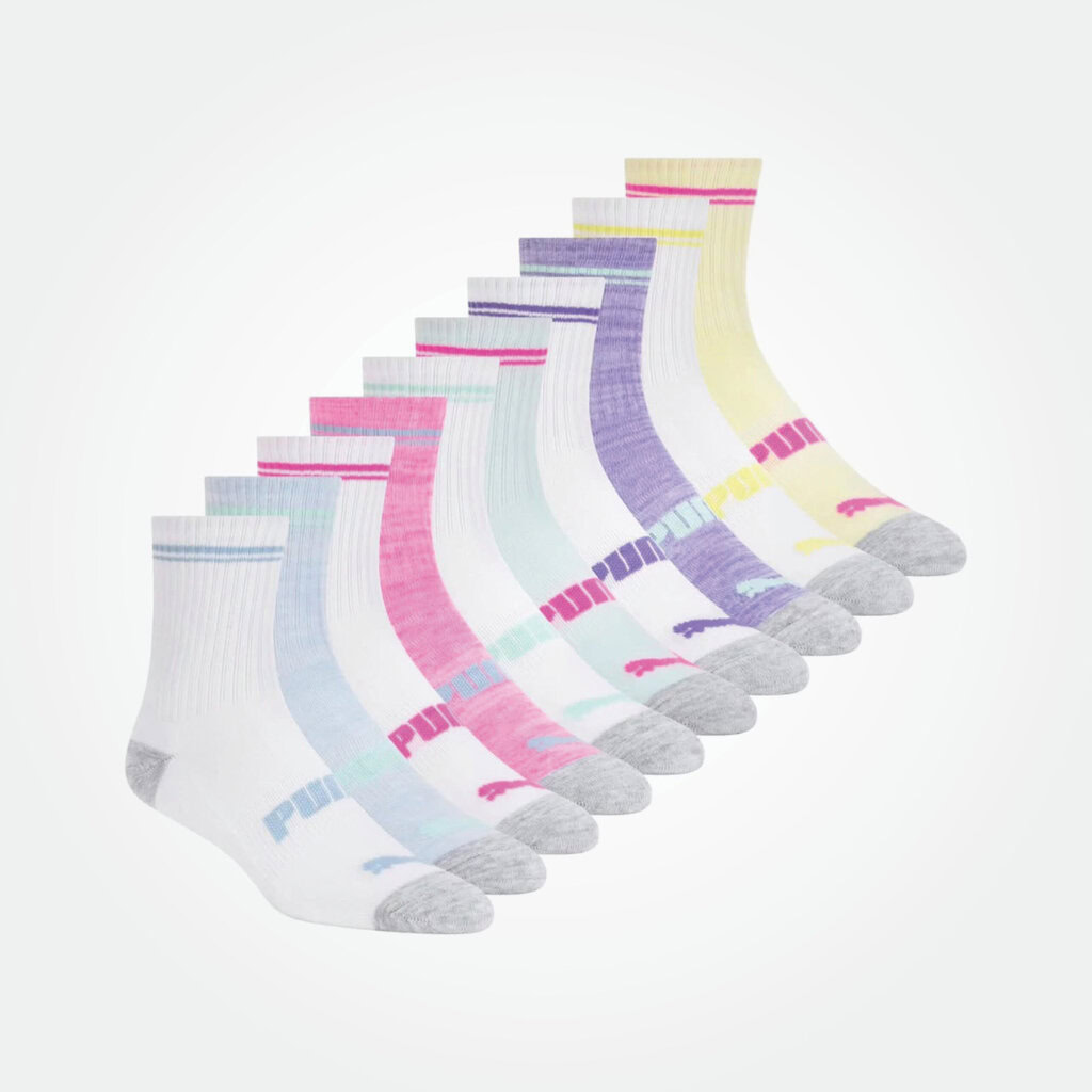 Puma Kids Girls 10 packs Socks Set 2 Puma Kids Girls 10 packs Socks Set - Image 2