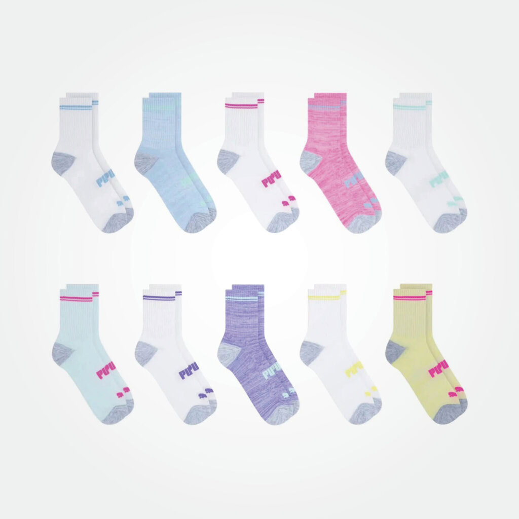 Puma Kids Girls 10 packs Socks Set 3 Puma Kids Girls 10 packs Socks Set - Image 3