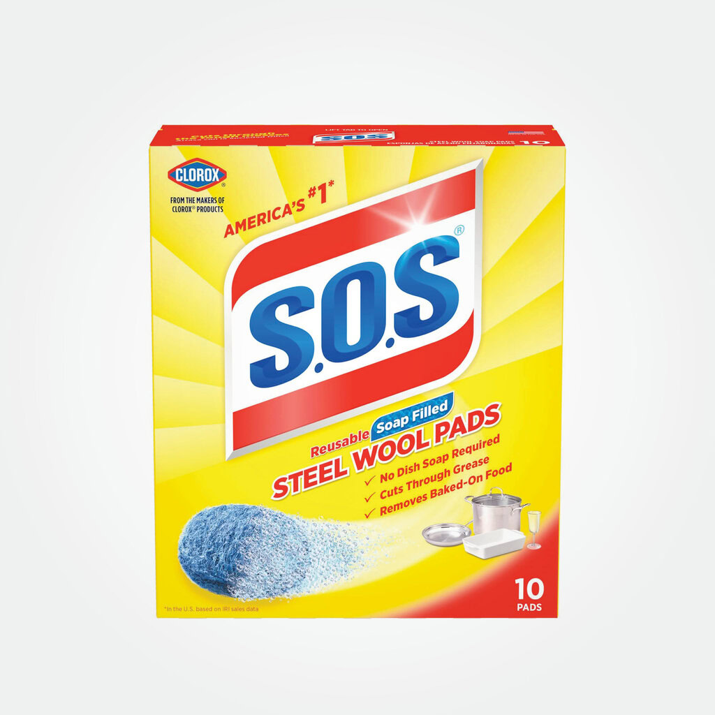 S.O.S Steel Wool Soap 10 Pads 1 S.O.S Steel Wool Soap 10 Pads