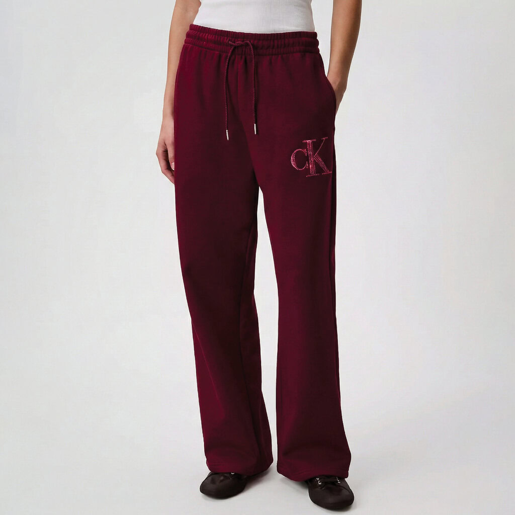 Calvin Klein Women Fleece Sequin Monogram Sweatpants 3 Calvin Klein Women Fleece Sequin Monogram Sweatpants - Image 3