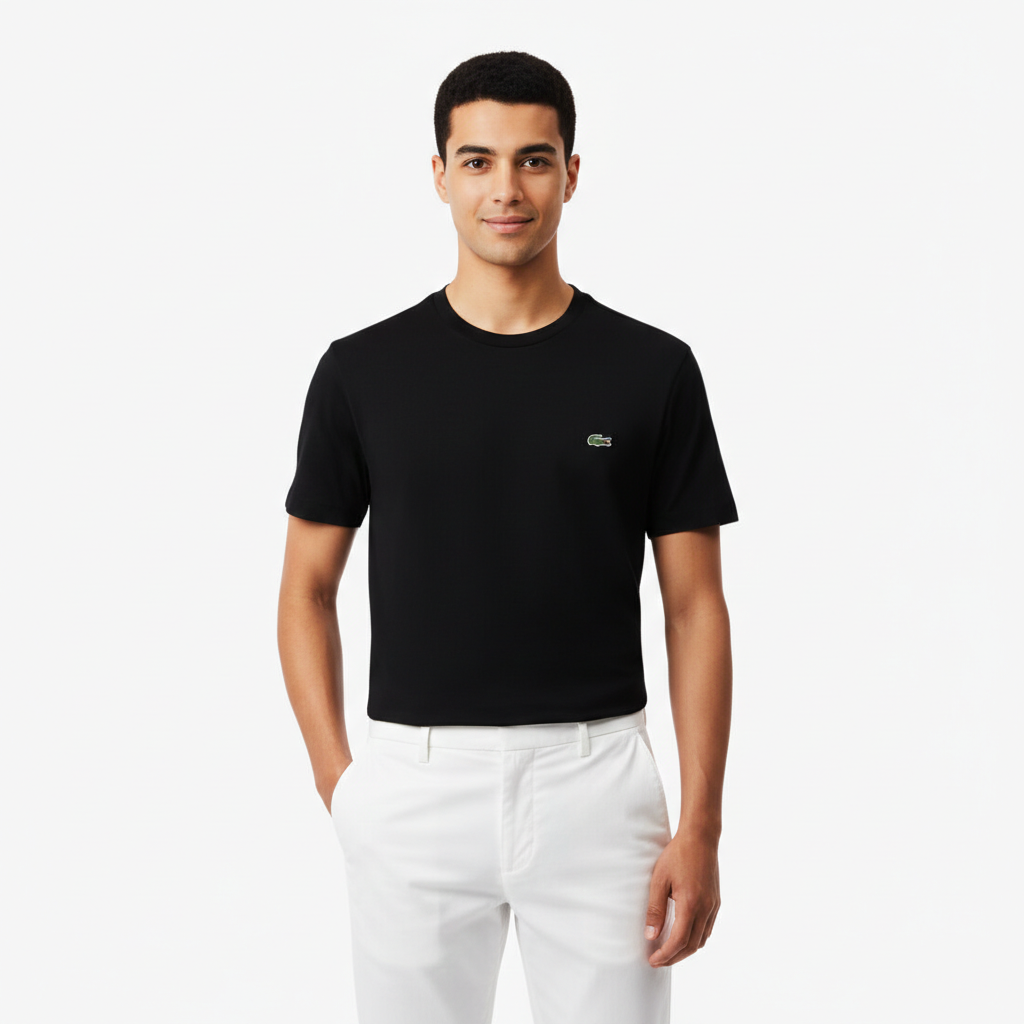 Lacoste Men's Crew Neck Pima Cotton T-Shirt 1 Lacoste Men's Crew Neck Pima Cotton T-Shirt