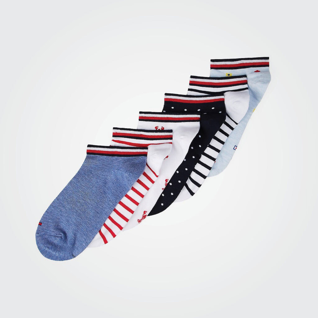 Tommy Hilfiger Women's Multiprint Ankle Sock 6 Pack